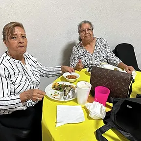 Community lunch with Mission Health Insurance clients